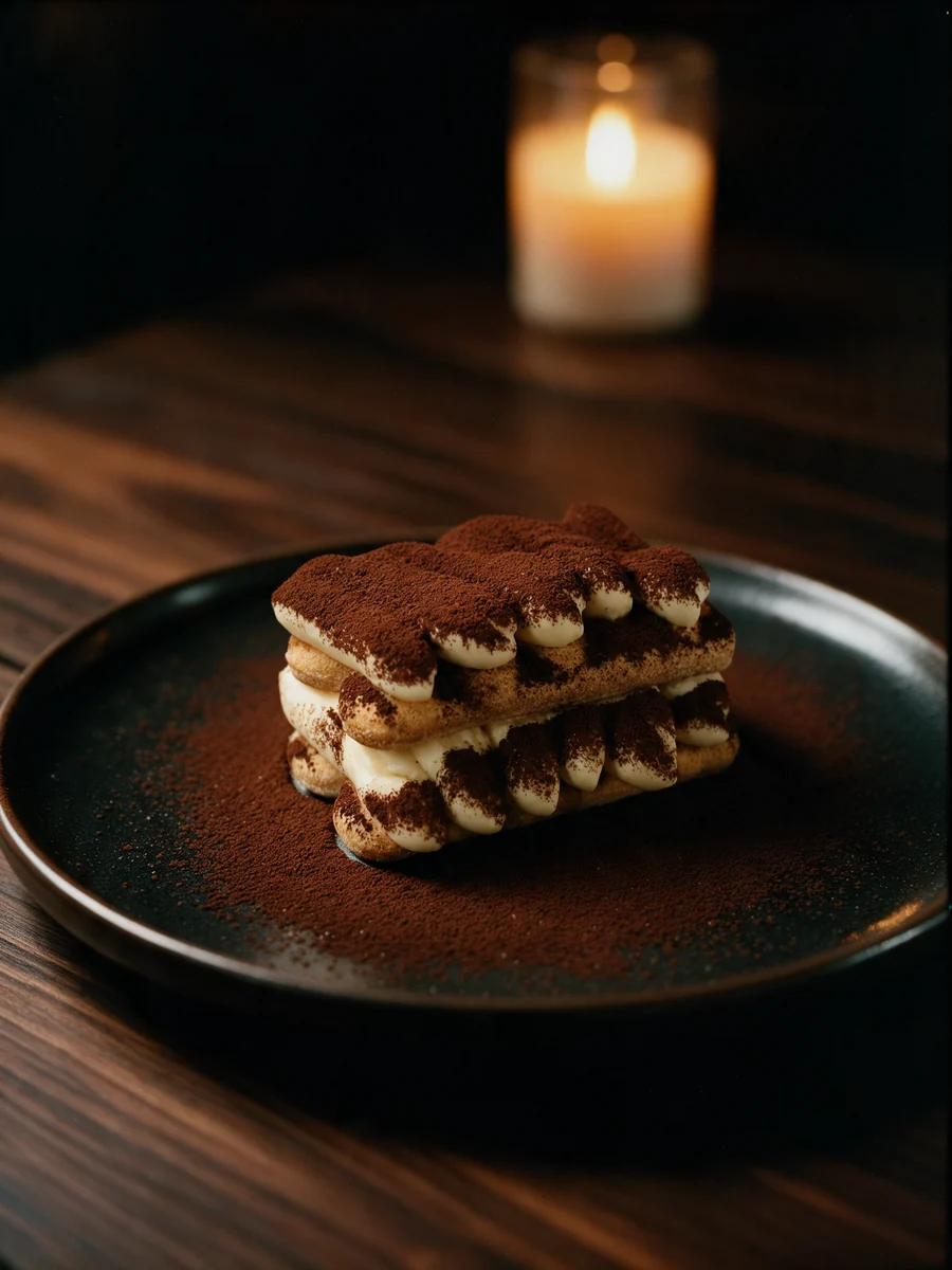 El tiramisú casero, con la vela ya baja